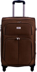 ORMI sötétbarna négy kerekű textil nagy bőrönd