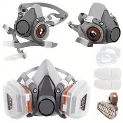  Légzésvédő pormaszk, félmaszk, aktív szűrőbetétekkel