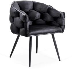 Chairs ON Scaune moderne din catifea si cadru metalic BUC 256 Negru