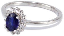 Ékszershop Zafír és cirkónia köves ezüst gyűrű (2182337)