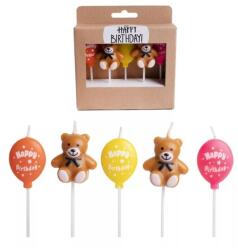  Szülinapi gyertya lufi, maci (14734)