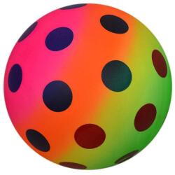  140mm Neon Szivárványos Pöttyös labda (10511)