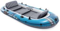 Intex Felfújható csónak szett, Intex Excursion 5, 366 x 168 x 43 cm, kék, ötszemélyes, megerősített PVC, pumpával és evezőkkel (66325) (66325)
