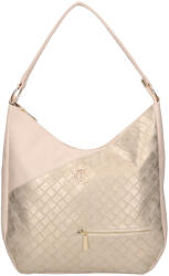 Karen 2533 bézs arany rostbőr táska