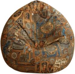 LazyBag XL kültéri babzsákfotel - Nefertiti Egyiptom mintás