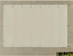  Biztonsági medence takaró 680g/m2 PVC 9x4m medencére - homok - KOMBI merevítőkkel