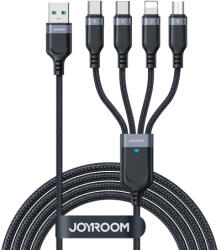JOYROOM S-A18 kábel USB - 2x USB-C / Lightning / micro USB 3.5A 1.2m, fekete