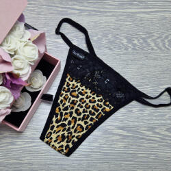  Barones állítható pántos tanga „párduc mintás csipkés 44126