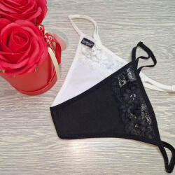 Barones állítható pántos tanga CSIPKE BETÉTES Szürke 113896