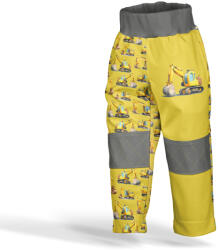 Takoy Panel szabásmintával 164 softshell nadrágra kotrógépek sárga - Tavaszi