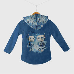 Takoy Panel szabásmintával 146 softshell kabátra kék robotok - Tavaszi