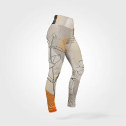 Takoy Panel szabásmintával 46-os méretű Slim fit leggings absztrakt 4, fürdőruha anyagon