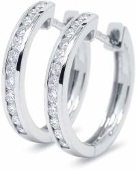 White & Black Channel karika gyémánt fülbevaló - 0, 43 karát (AU13823)