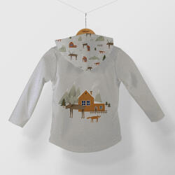 Takoy Panel szabásmintával softshell kabátra északi tájkép minta 116-os méret - Tavaszi