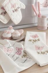  BUTTERFLY konyharuha, 3 db Fehér / White Szett (3 db, 40x60 cm-es)