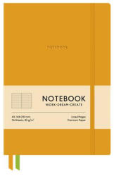 Shkolyaryk Publishing House Jegyzetfüzet, A5, vonalas, 96 lap, keményfedeles, műbőr borító "Genius", narancs