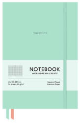 Shkolyaryk Publishing House Jegyzetfüzet, A5, kockás, 96 lap, puhafedeles "Genius", Türkiz