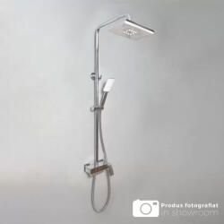Korman Technik Coloana de dus cu palarie si para, 3 functii, alama sanitara cromata, reglabila (AT1CT-D1OC-RS1S-9920)