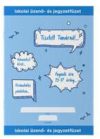 ICO Füzet, tűzött, A5, üzenő, 32 lap, kék