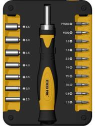 Strend Pro Set biti si capete Strend Pro WT536, 18 piese, cu surubelnita pentru precizie (239666) Surubelnita