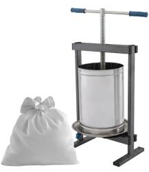 Vilen Teasc manual pentru struguri Vilen din inox 20 L, cuva dubla si sac tescovina inclus (4950)