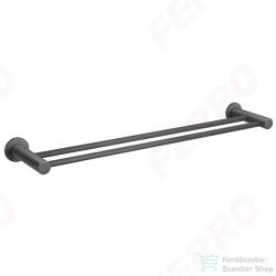 FERRO SMILE dupla törölközőtartó 60 cm, gun metal ASM10GM (ASM10GM)