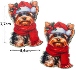  Nyomtatott dekorkarton - Ünnepi 'Yorki' 2db/csomag - csinaldmagadshop