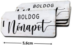  Nyomtatott dekorkarton - Boldog nőnapot scrapbook táblák 5db/cs fehér - csinaldmagadshop