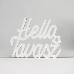  Fehér "Helló Tavasz" felirat 8, 5x11cm - csinaldmagadshop