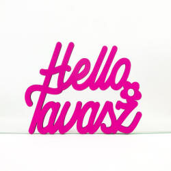  Magenta "Helló Tavasz" felirat 8, 5x11cm - csinaldmagadshop
