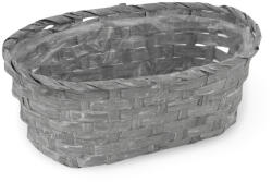  Bambusz ovál fonott tál szürke - csinaldmagadshop