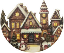  Nyomtatott dekorkarton - Félkoszorú közép - házikós 10x11, 8cm - csinaldmagadshop