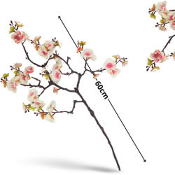  Virágzó ág krém-rózsaszín 60cm