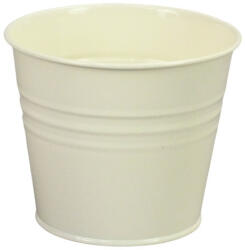  Bádog kaspó fényes - krém 17x15cm