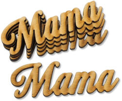  Natúr fa - Mama felirat 10cm 5db/csomag - csinaldmagadshop