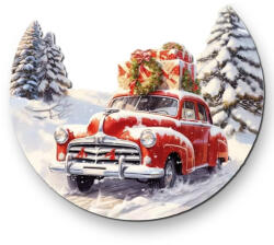  Nyomtatott dekorkarton - Félkoszorú közép - autós 10x11, 8cm - csinaldmagadshop