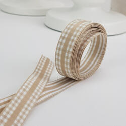  Kétoldalas textil szalag 1, 5cm*2m bézs - csinaldmagadshop