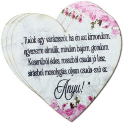  Nyomtatott dekorkarton - Anyu! idézet szív tábla 3db - csinaldmagadshop