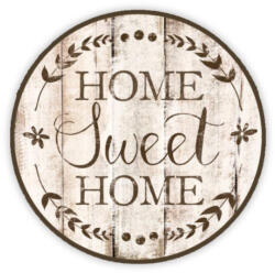  Nyomtatott fa tábla koszorú közép - Home Sweet Home 14, 8cm - csinaldmagadshop