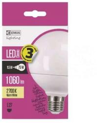 EMOS LED izzó gömb E27 11, 1W (75W) 1060lm meleg fehér kifutó! (ZQ2150)