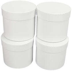  Papírdoboz henger fehér 13*12cm 4db/csomag