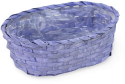  Bambusz ovál fonott tál pasztell lila - csinaldmagadshop
