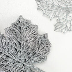  Csillámos juharlevél ezüst 10db/cs - csinaldmagadshop