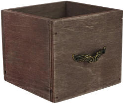  Fiók dekoláda rusztikus kocka fém fogantyúval 9*9*8cm