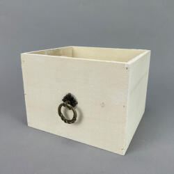  Dekoláda fehér négyzet fém foganytyúval - csinaldmagadshop