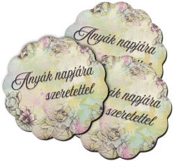  Nyomtatott fa tábla - Virágos tábla - Anyák napjára 3db/csomag - csinaldmagadshop