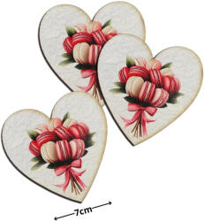 Nyomtatott dekorkarton - Szív táblák 3db/cs Macaron csokor - csinaldmagadshop