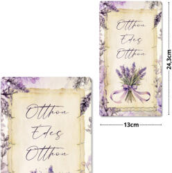 Nyomtatott fa tábla - Levendulás akasztós tábla 13x24, 3cm - csinaldmagadshop