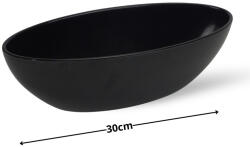  Fekete dekor tál 30x8, 5cm - csinaldmagadshop