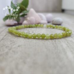 Kristály Jóga Shop Krizolit (peridot, olivin) 4 mm-es fazettált ásvány karkötő